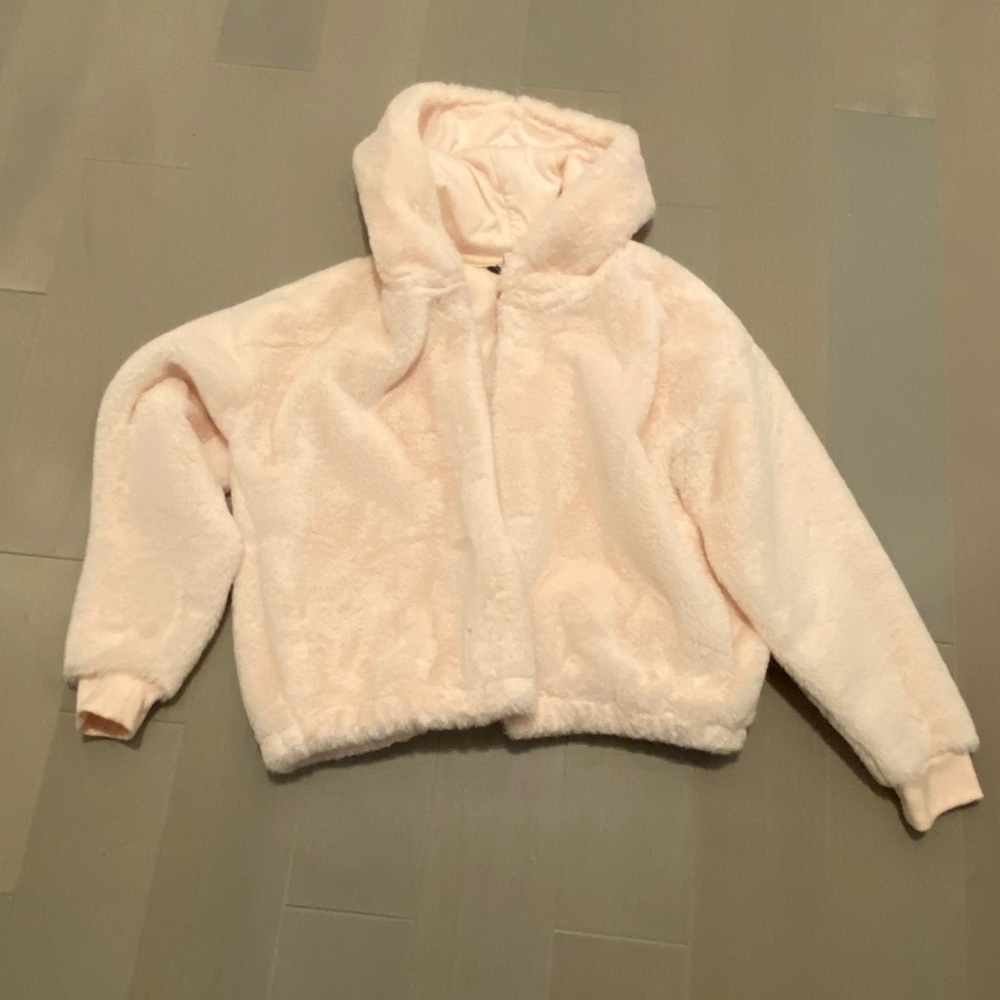 American Eagle Teddy Bomber Jacket Coat Faux Fur